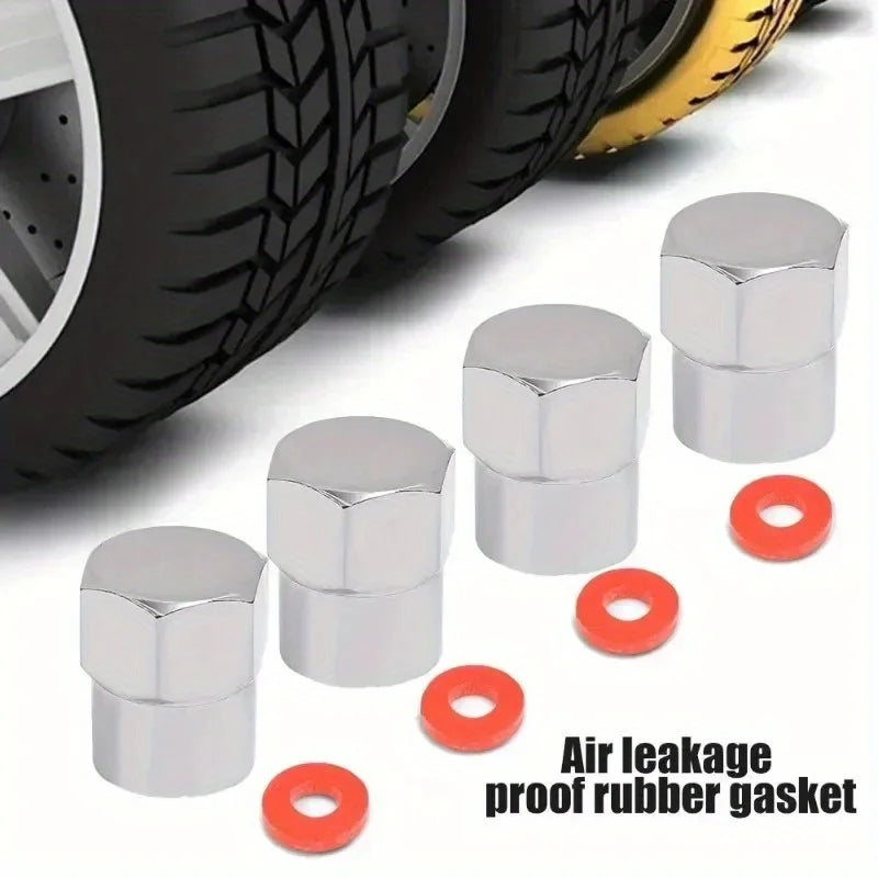40 Pcs Tire Valve Cap with O Rubber Ring Plastic Chrome Dust Proof Covers Universal Cars Bicycle Trucks Motorcycles Accessories Oasis Select