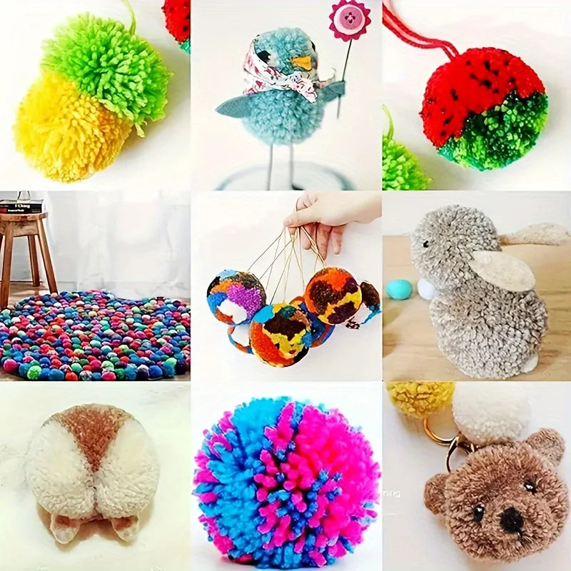 4-piece/set DIY Craft Equipment Manufacturer Weaving Tools 4-size Plush Ball Weaving Machine Plush Ball Knitting Kit Oasis Select