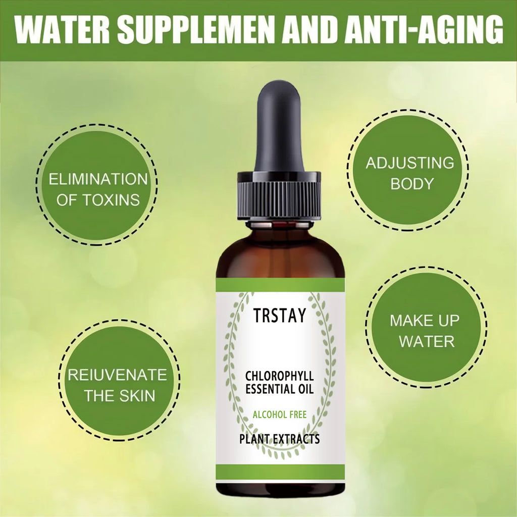 TRSTAY Chlorophyll Essential Oil Face Serum – Moisturizing