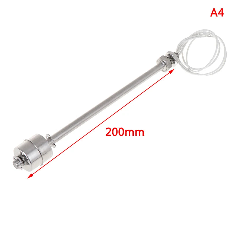 1Pcs Mini Vertical Water Level Sensor Stainless Steel Float Switch Indicator for Home Automation Oasis Select 200mm 220V