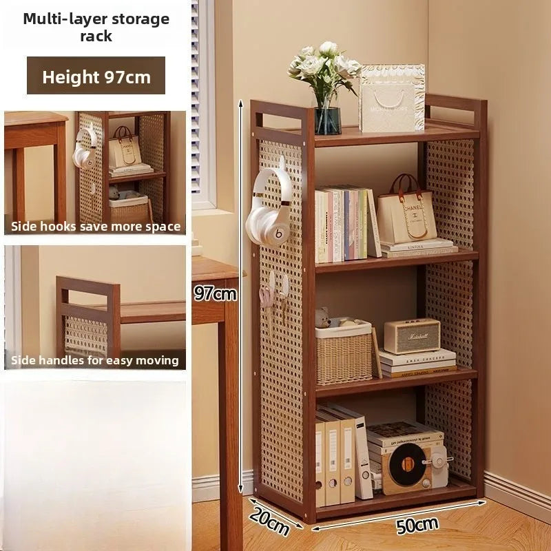 Shelf Floor-to-ceiling simple multi-layer bookshelf Multifunctional living room storage rack Storage rack Sundry rack Oasis Select 4-50cm