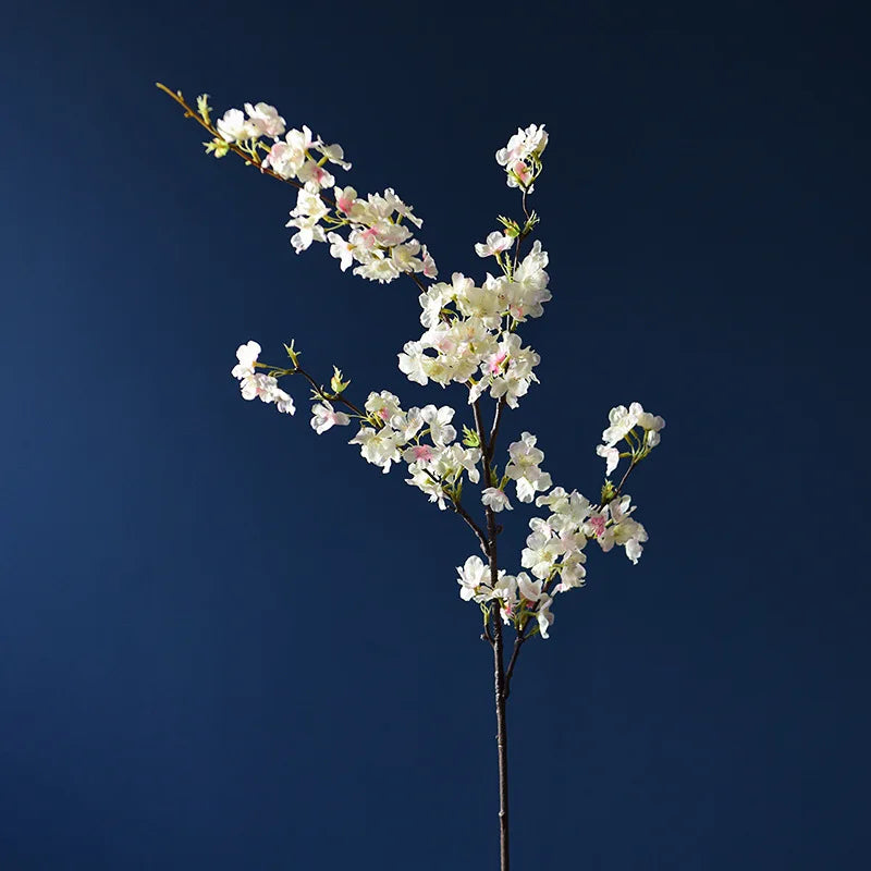 109CM Artificial 4-pronged Cherry Blossom Branch Home Decoration Silk Flower Wedding Decoration Arched Door Path Flower Guide Oasis Select light pink