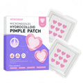 18/9pcs Water Colloidal Pink Heart shaped Micro Needle Acne Patch - Waterproof, Alcohol Free, Used to Absorb Acne Secretions Oasis Select 18PCS