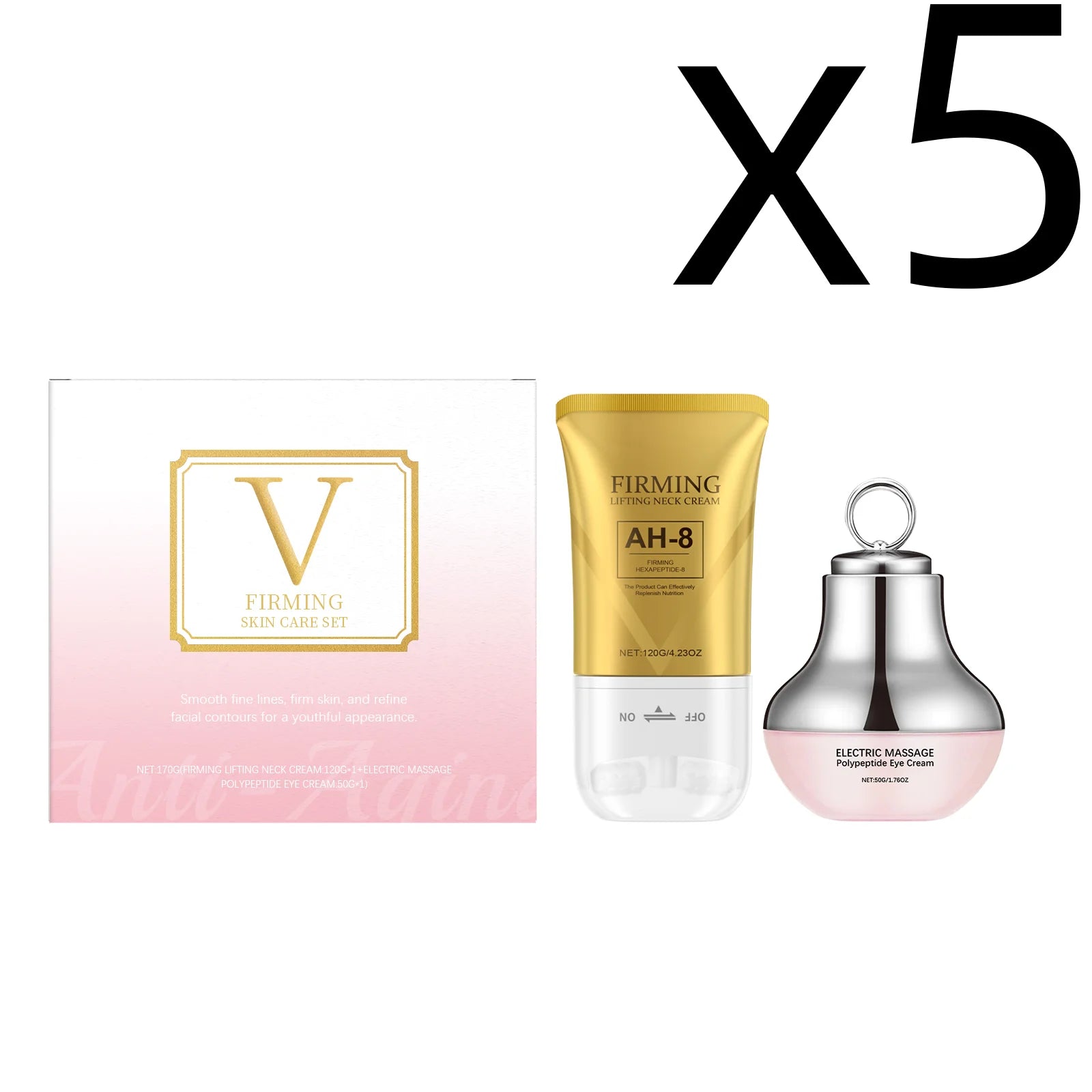 Face Firm Care Kit Tighten Eye Skin Improve Neck Firmness Relieve Skins Fatigue Brighten Tone Nourish Face Shaping Contour Kit Oasis Select 5set