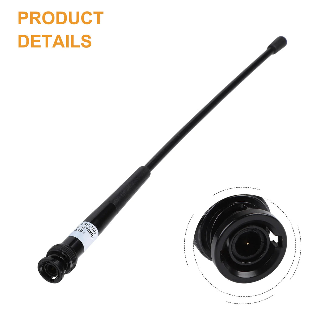 450-470MHz Antenna 4dBi Whip Antenna Frequency 450-470 MHz High Reliability Length Approx. 305mm Material ABS Black Oasis Select