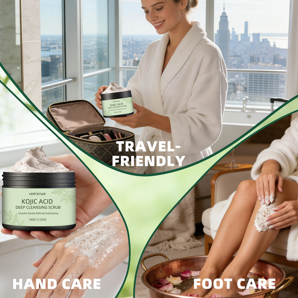 Veerenae Kojic Acid Cleansing Scrub – Face & Body Exfoliator