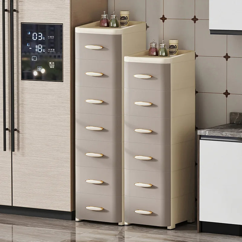 Thickened storage cabinet, drawer type household storage, plastic children's locker, wardrobe finishing box, chest of drawers Oasis Select