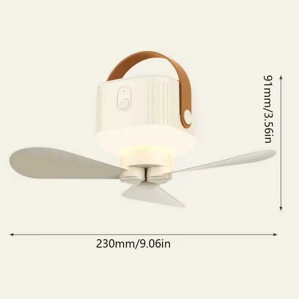 Rechargeable Ceiling Fan Light LED Lighting Remote Control Hanging Fan Light 3 Speed Settings with Remote Control Oasis Select