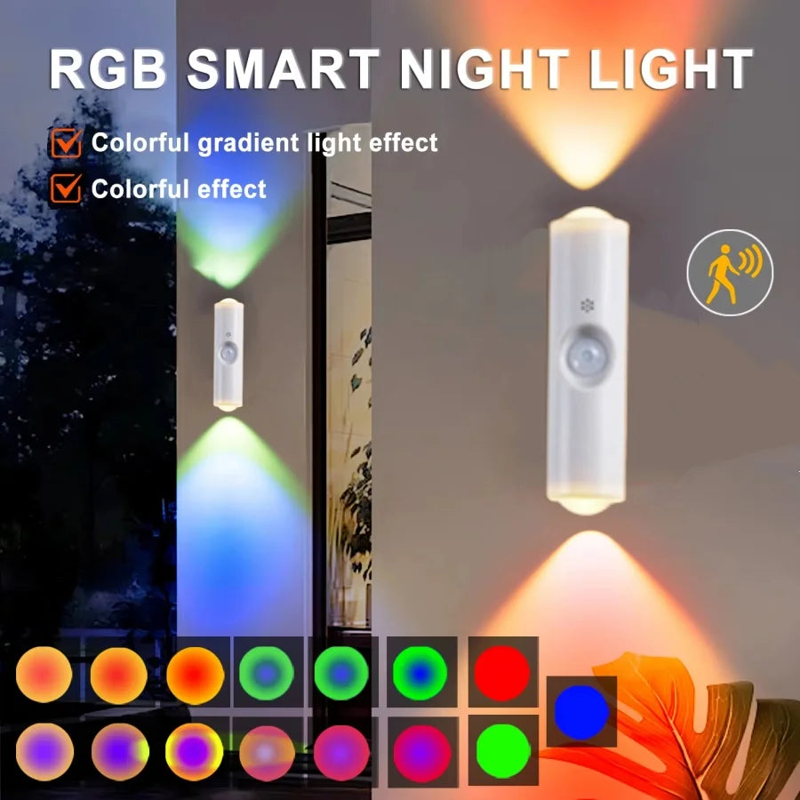 Motion Sensor LED Night Light – Rechargeable Magnetic Wall Lamp LED Night Light Oasis Select