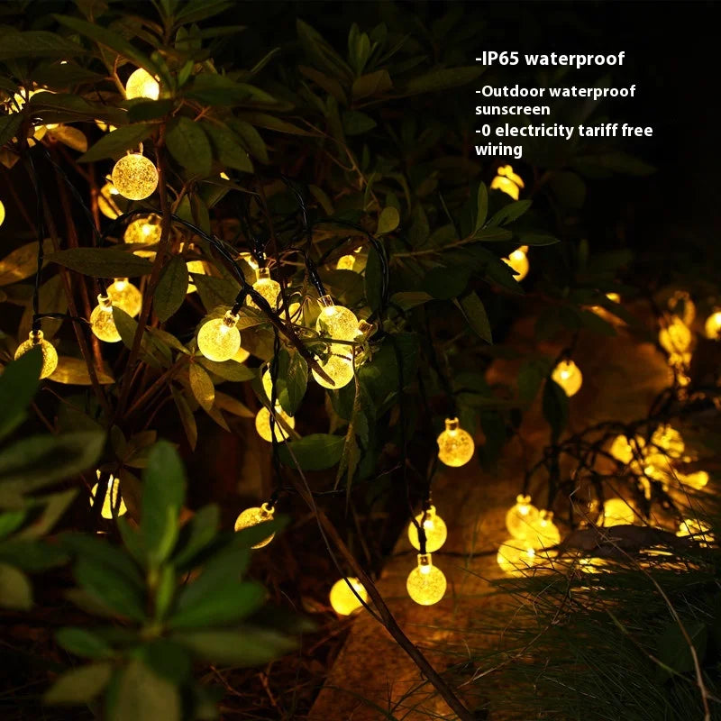 LED Solar Camping Outdoor Waterproof Colored Light String, Christmas Light String, Balcony Garden Courtyard Decorative Light Oasis Select