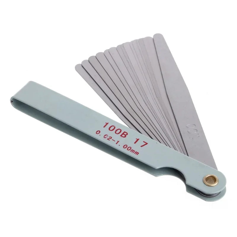 17-Blade Metric Feeler Gauge 0.02–1mm | Engine Valve Tool