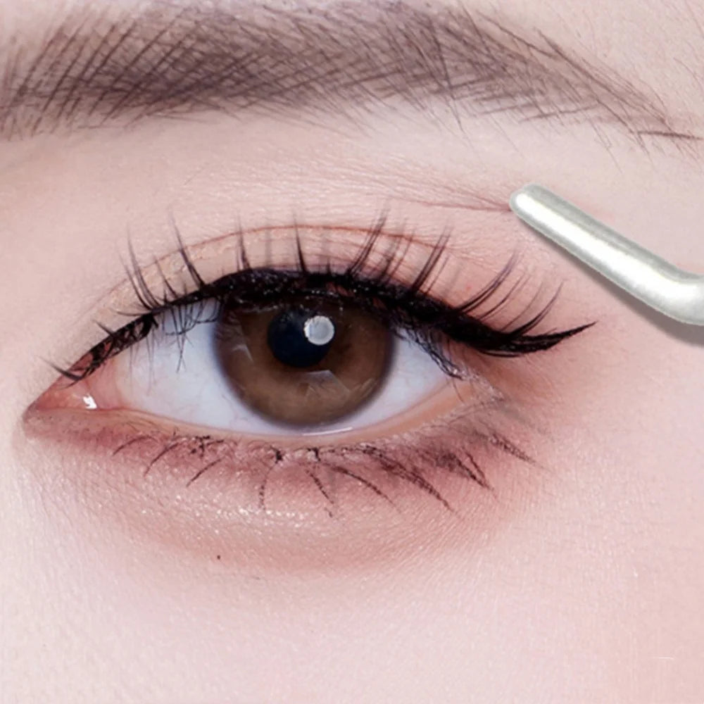 Stainless Steel Eyelash Tweezers with Comb | Lash Tool