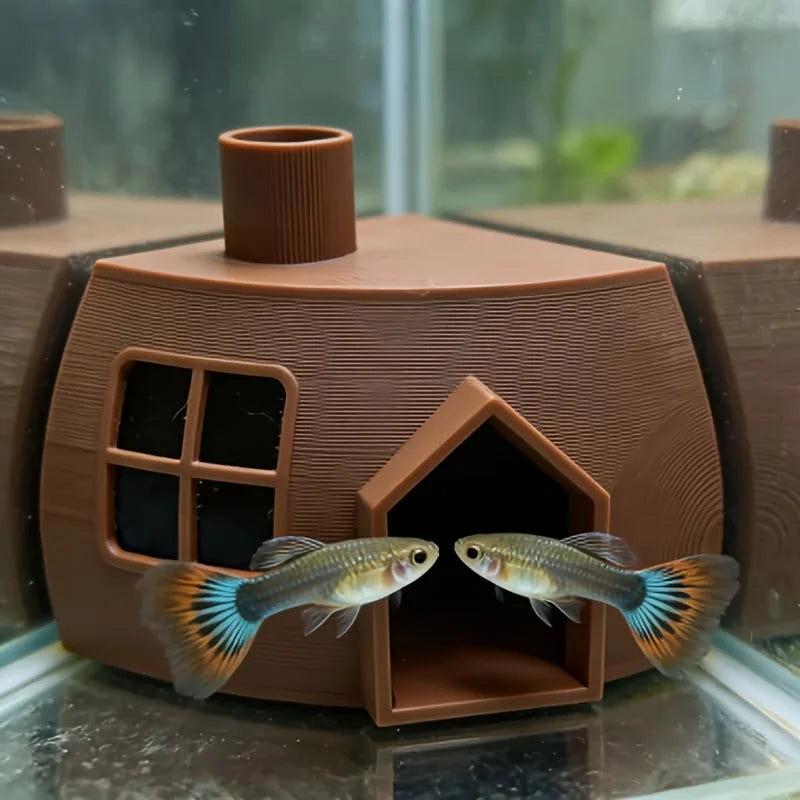 Corner Cabin Fish Hideaway Aquarium Fish Aquatic Supplies Ornaments Breeding Resting Caves safe houses Fish Aquarium Accessories Oasis Select