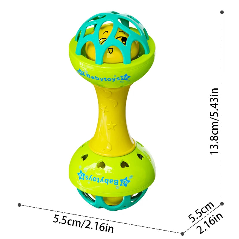 Baby Rattle Shaker Grab & Spin Sensory Toy | 0–12 Months Gift