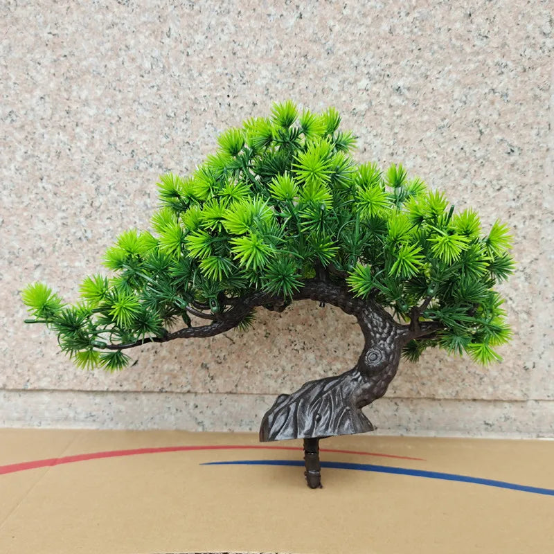 Artificial Pine Bonsai Tree – Faux Desktop Plant Decor