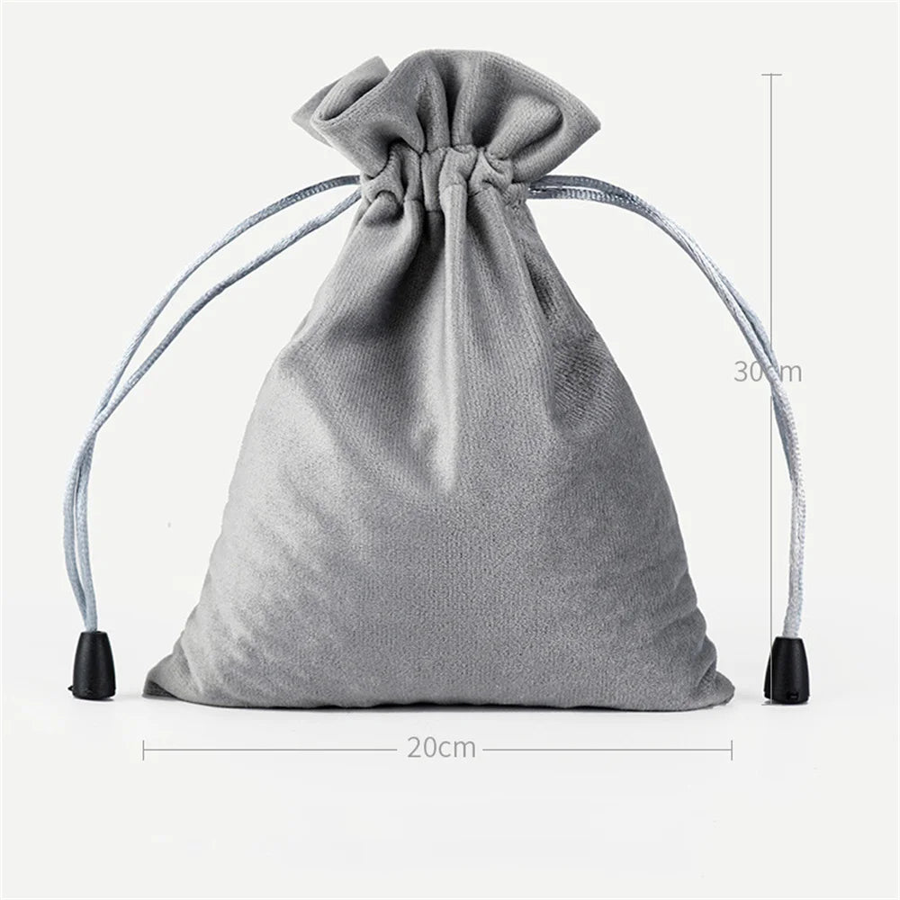 1 Pcs 6 Sizes Bags Linen Drawstring Gift Bag Pouches Cloth Christmas Bag Jewelry Bag Drawstring Pouches Large Velvet Bags Oasis Select Grey-20x30cm Other