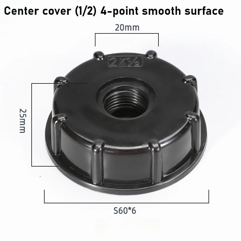 Valve 1000 Liter IBC Ton Barrel Accessories Variable Diameter Joint 4 Minutes 6 Minutes 1 Inch Internal Thread Straight Joint Oasis Select Center cover4point B 1pcs