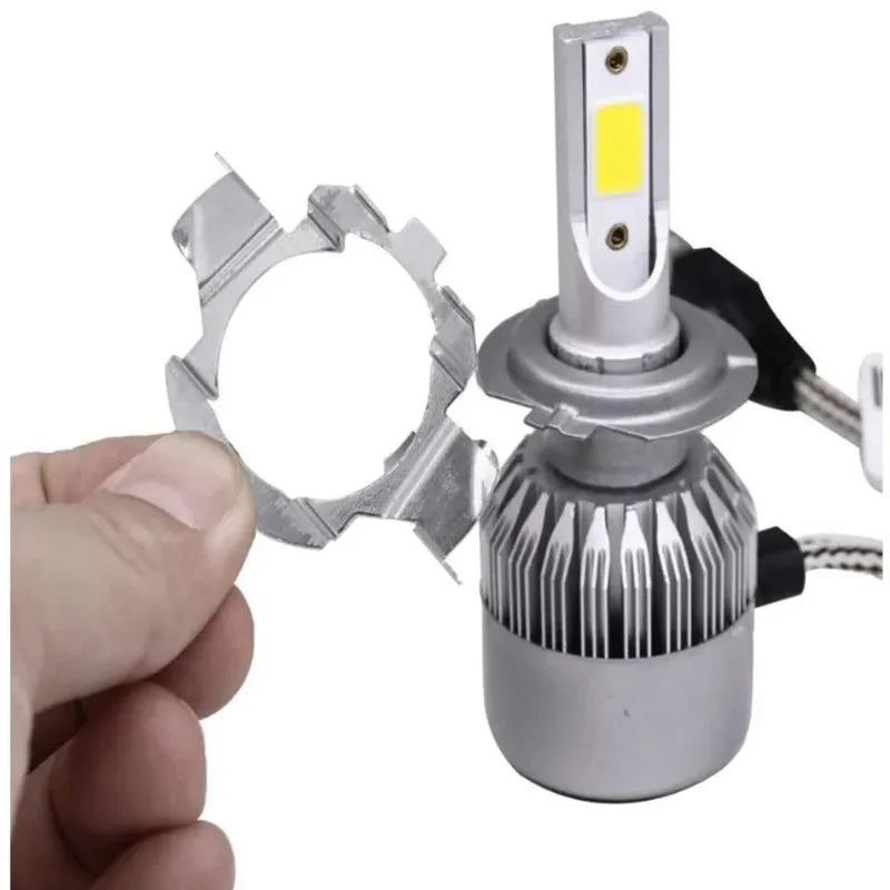 10Pcs H7 Adapter Headlamp Socket Car Led Bulb Holder Lamp Base For D101 High Temperature Resistant Stainless Steel Material Oasis Select