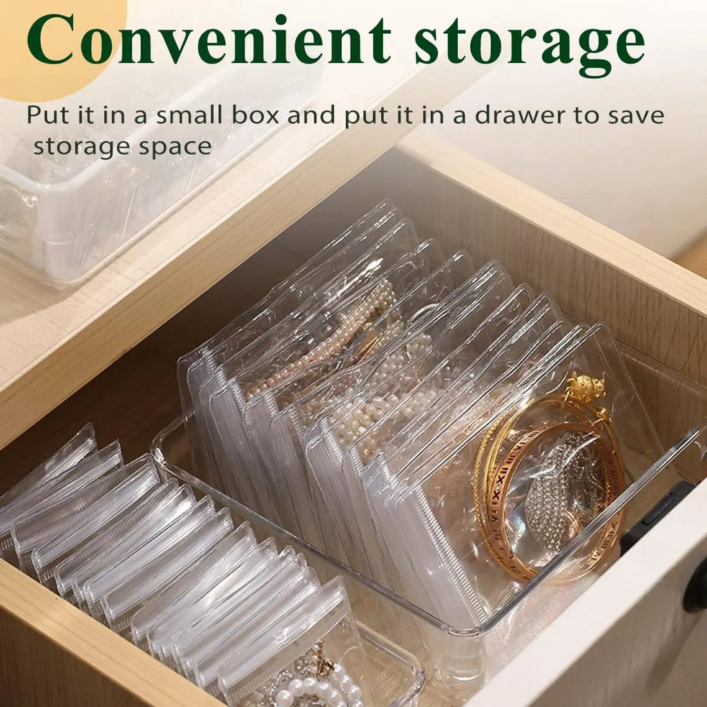 20pcs,Transparent PVC jewelry bag, jewelry zipper storage bag, ring, earring, necklace anti-oxidation packaging bag Oasis Select