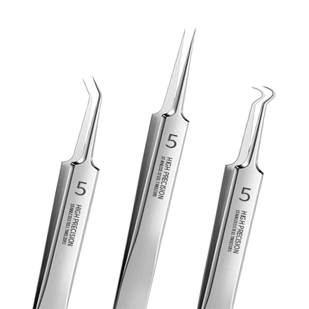 German Ultra-fine No. 5 Cell Pimples Blackhead Clip Tweezers Beauty Salon Special Scraping & Closing Artifact Acne Needle Tools Oasis Select