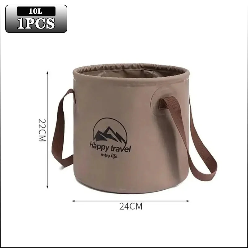 Folding Portable Bucket with Lid 5L 10L 20L | Camping Car Wash
