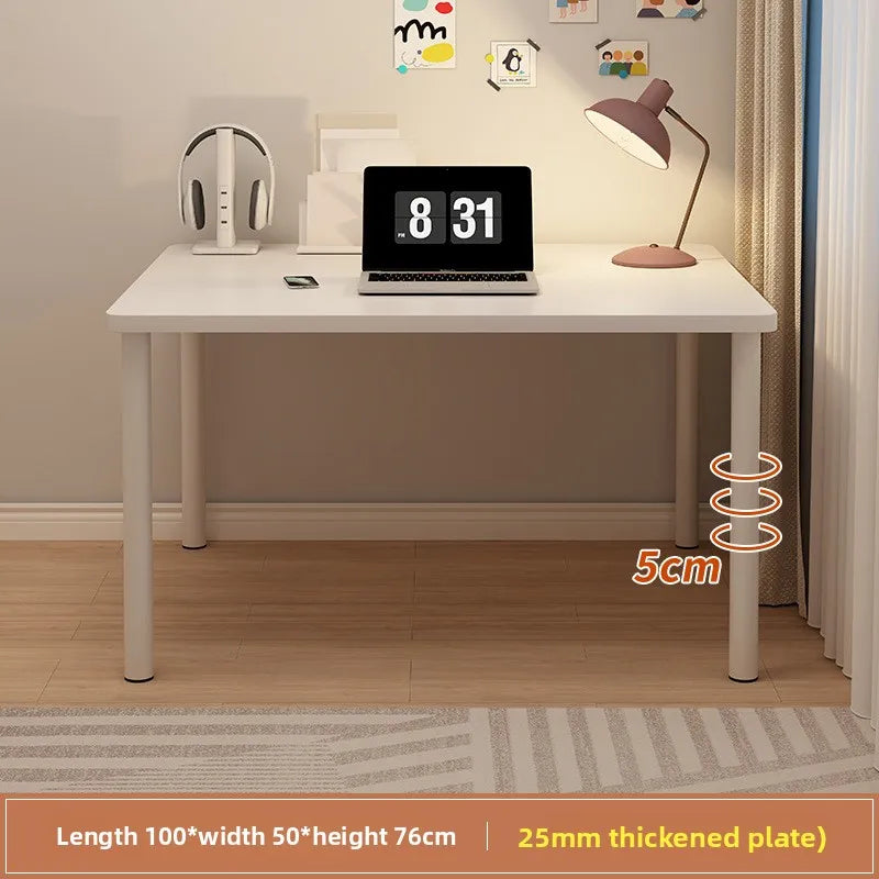 Multi-functional Household Goods Desk Study Table Simple Bedroom Writing Workbench White Office Computer Desk Oasis Select 50 74Cm White