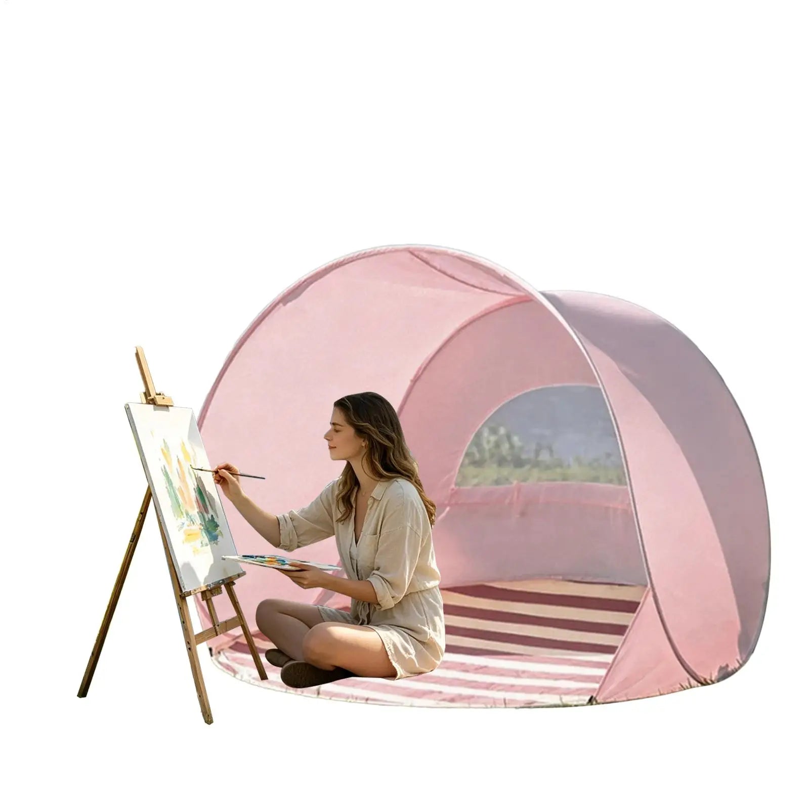 Tent for Beach Portable Lightweight Protection Beach Canopy Sun Shade for Family Adults Camping Outdoor Picnic Pool Backyard Oasis Select