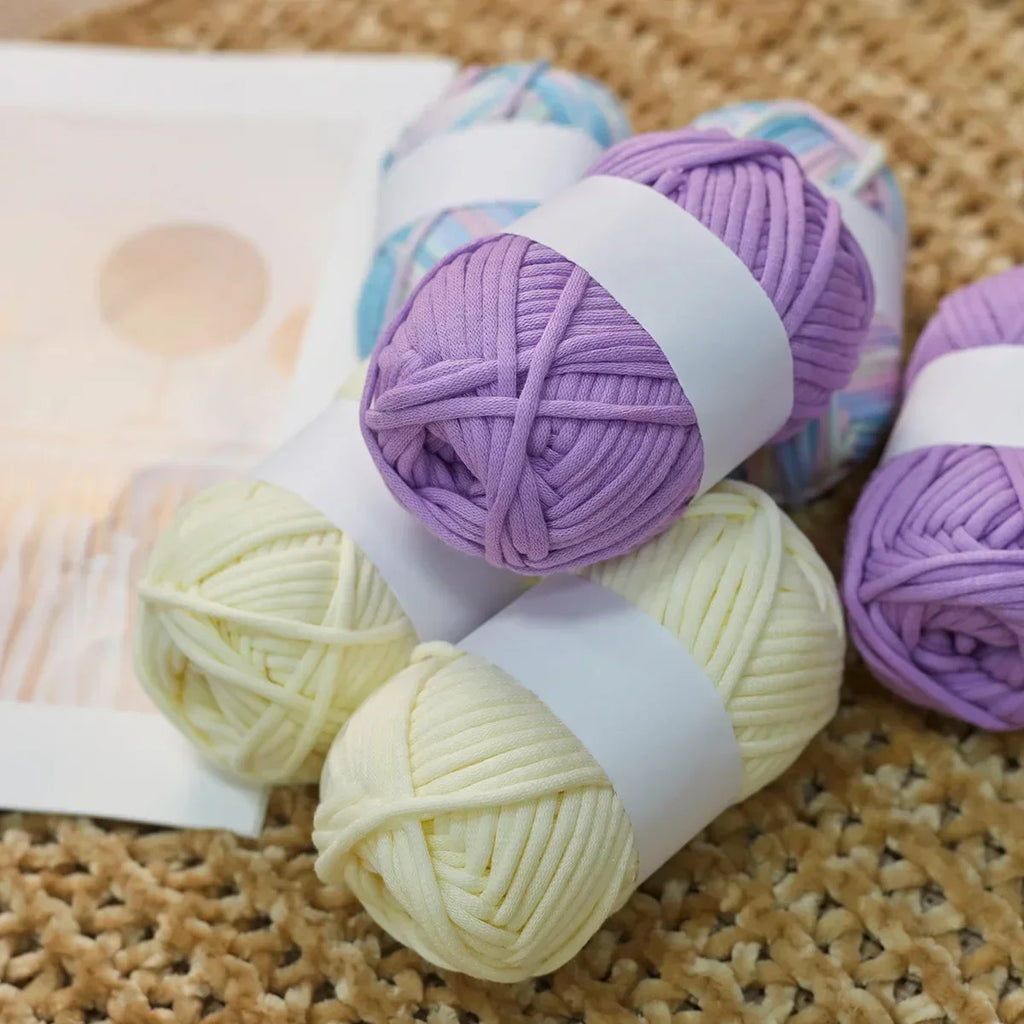 DIY Handmade Chenille Wool Yarn Balls Soft Fluffy Knitting Materials Set with Needles for Scarf Hat Sweater Craft Project Oasis Select