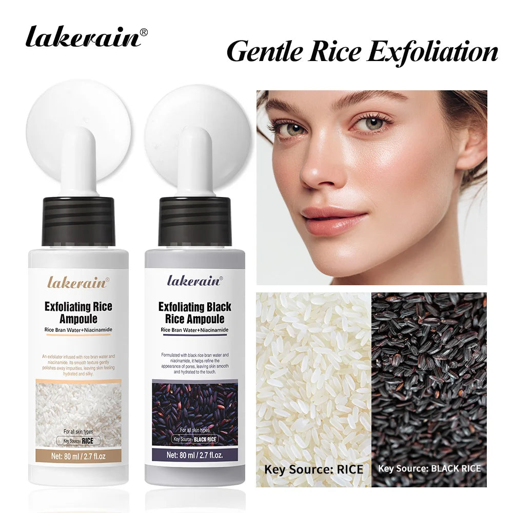Gentle Rice Exfoliation Brightened-Looking Effect Long-lasting Hydrating Gentle Cleaning Soothing Skin Exfoliant Rice Ampoule Oasis Select