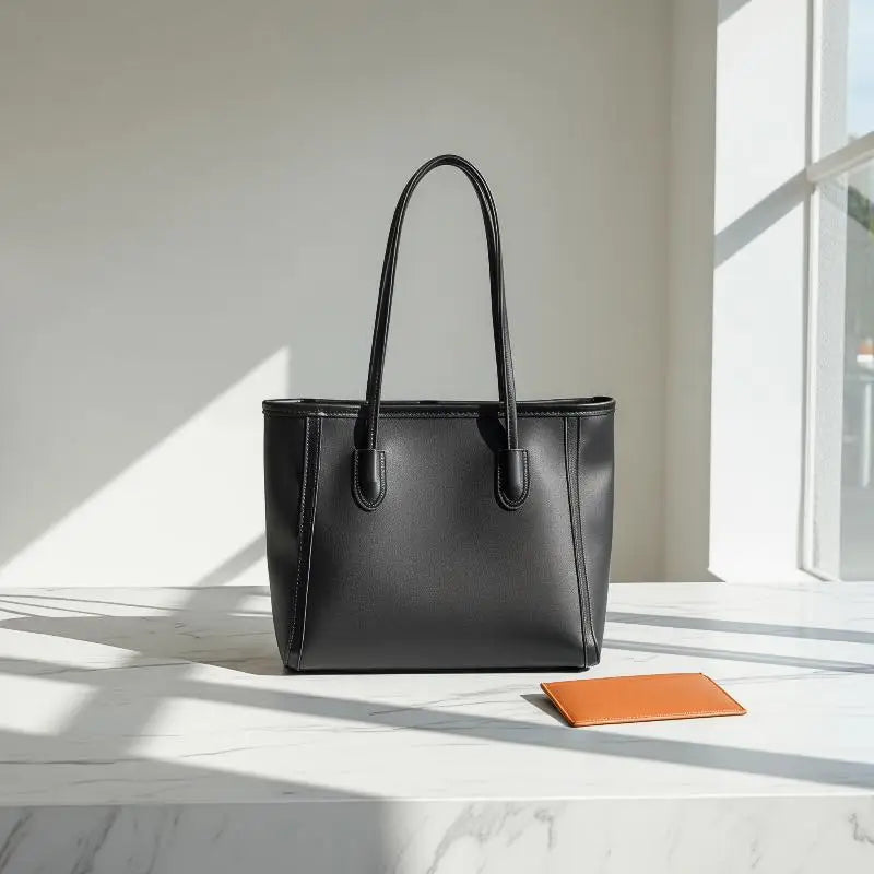 Large Capacity Women's Commuting Tote Bag PU Leather Shoulder Bag for Everyday Activities Oasis Select