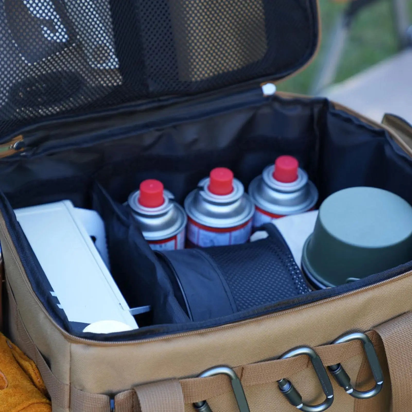 Camping Cooking Utensil Organizer 30L Large Capacity Car Trunk Storage Bag Detachable Multifunctional Camping Stove Storage Case Oasis Select