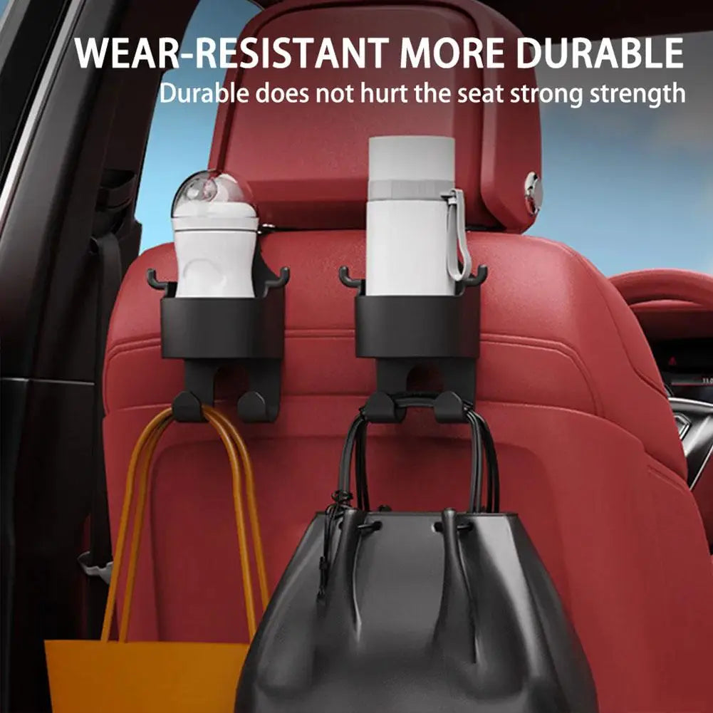Car Seat Headrest Hook Hanger & Cup Holder Organizer Car Seat Organizer Oasis Select