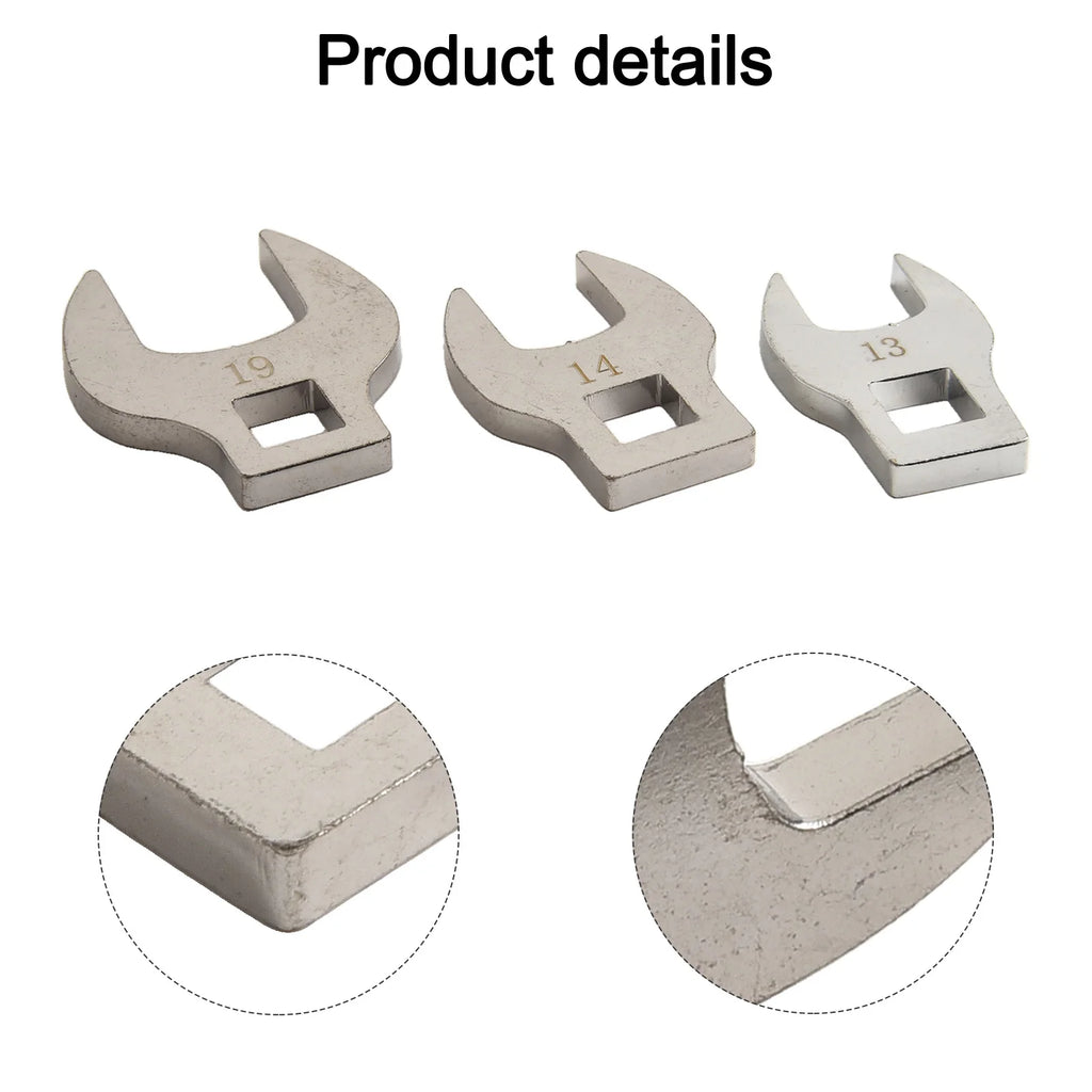 8Pcs 3/8In Drive Crowfoot Wrench 10 To 19mm Metric Foot Open End Spanner Metric Hardware Tool Wrench Oasis Select