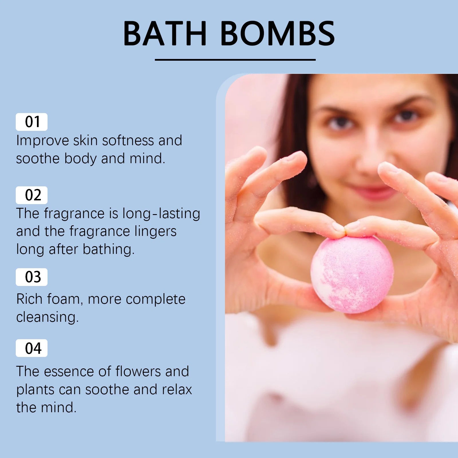 OceAura Christmas Bath Bombs – Colorful Fizzing Spa Gift Set