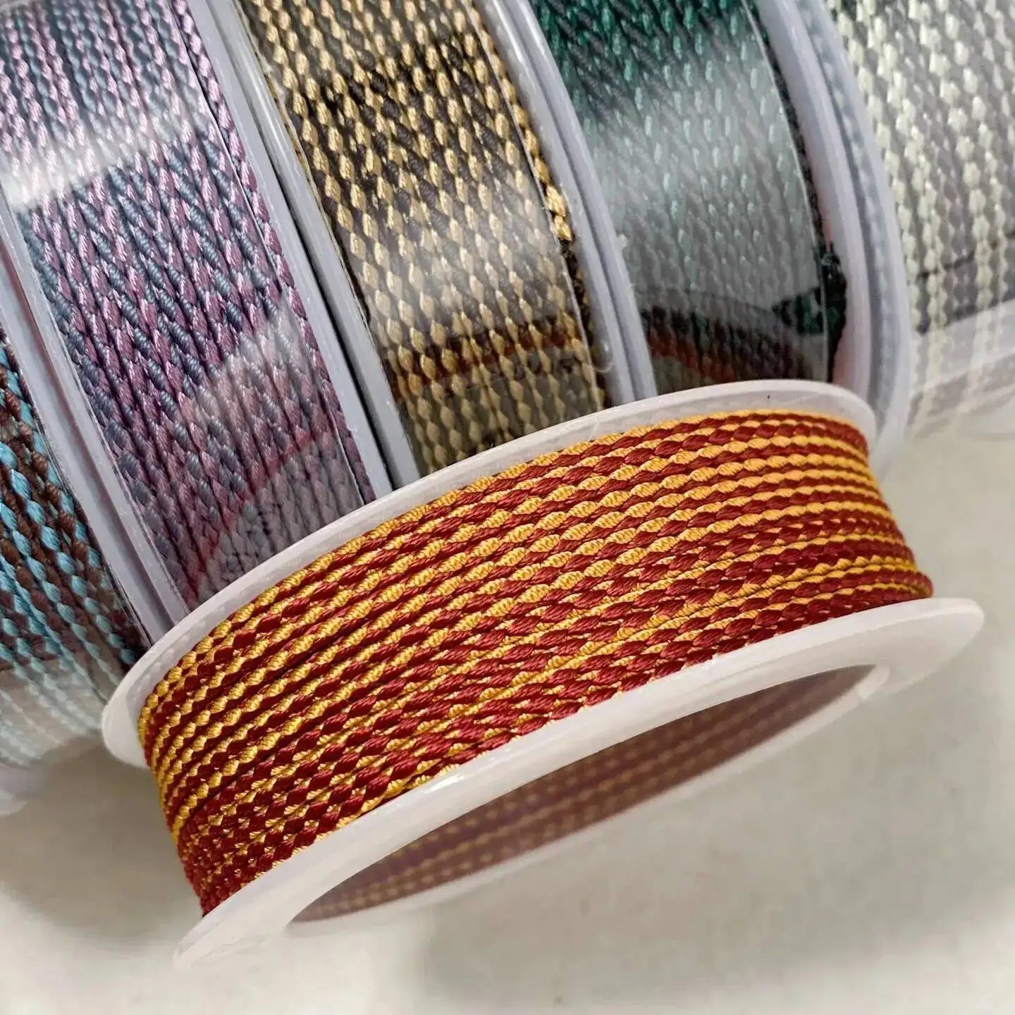 1.5mm 10M Two-Color Braided Cotton Woven Rope Twist Jewelry Line DIY Hand Rope Lanyard Necklace Hanging Cord Oasis Select