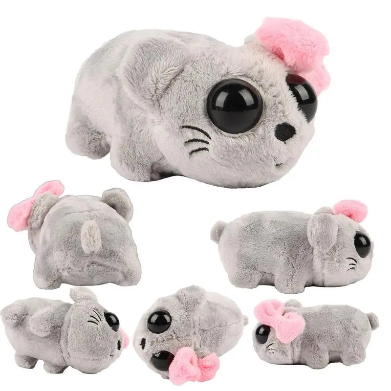 Sad Hamster Plush Toy Doll Hamster with Built-In Violin Sound Soft Cuddly Sad Hamster Toy Cute Mouse Doll Stuffed Animals Toys Oasis Select