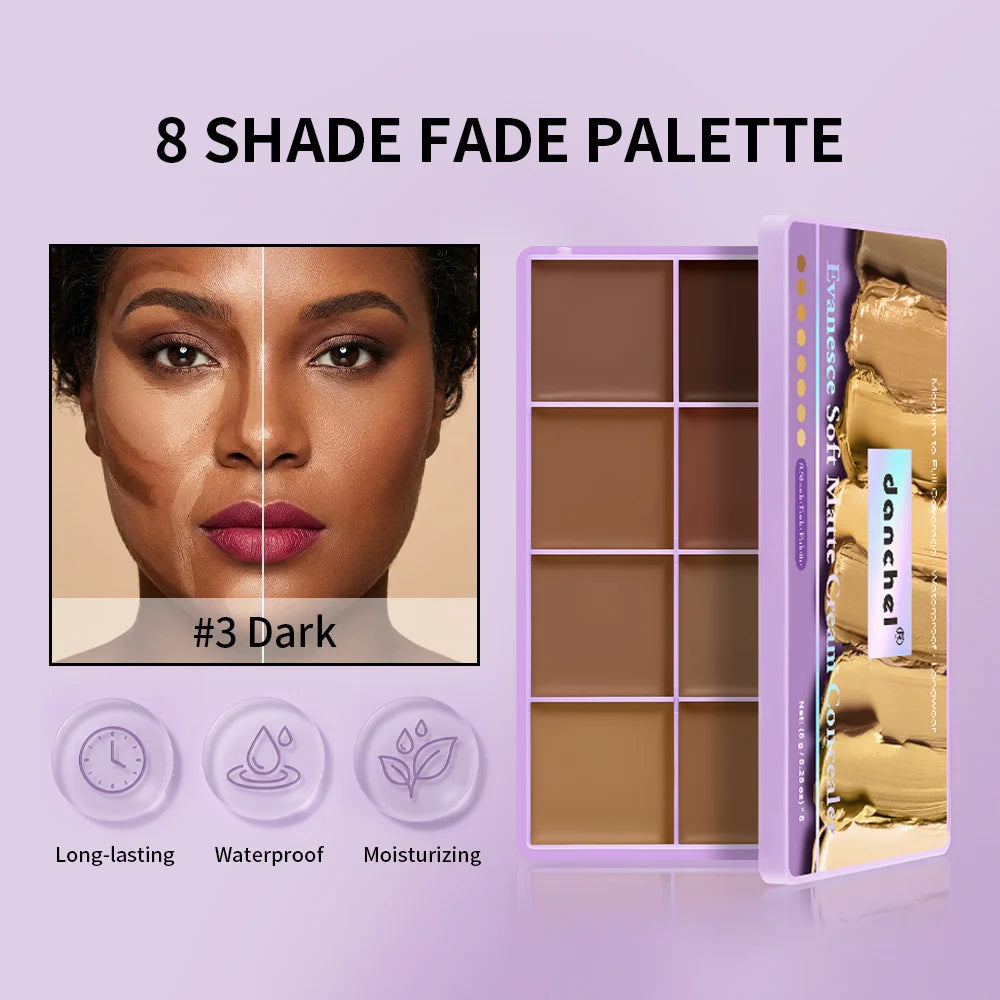 Matte Cream Concealer Palette Long-Lasting Moisturizing Full Coverage Fade Dark Circles Tattoos Cream Concealer Korean Makeup Oasis Select