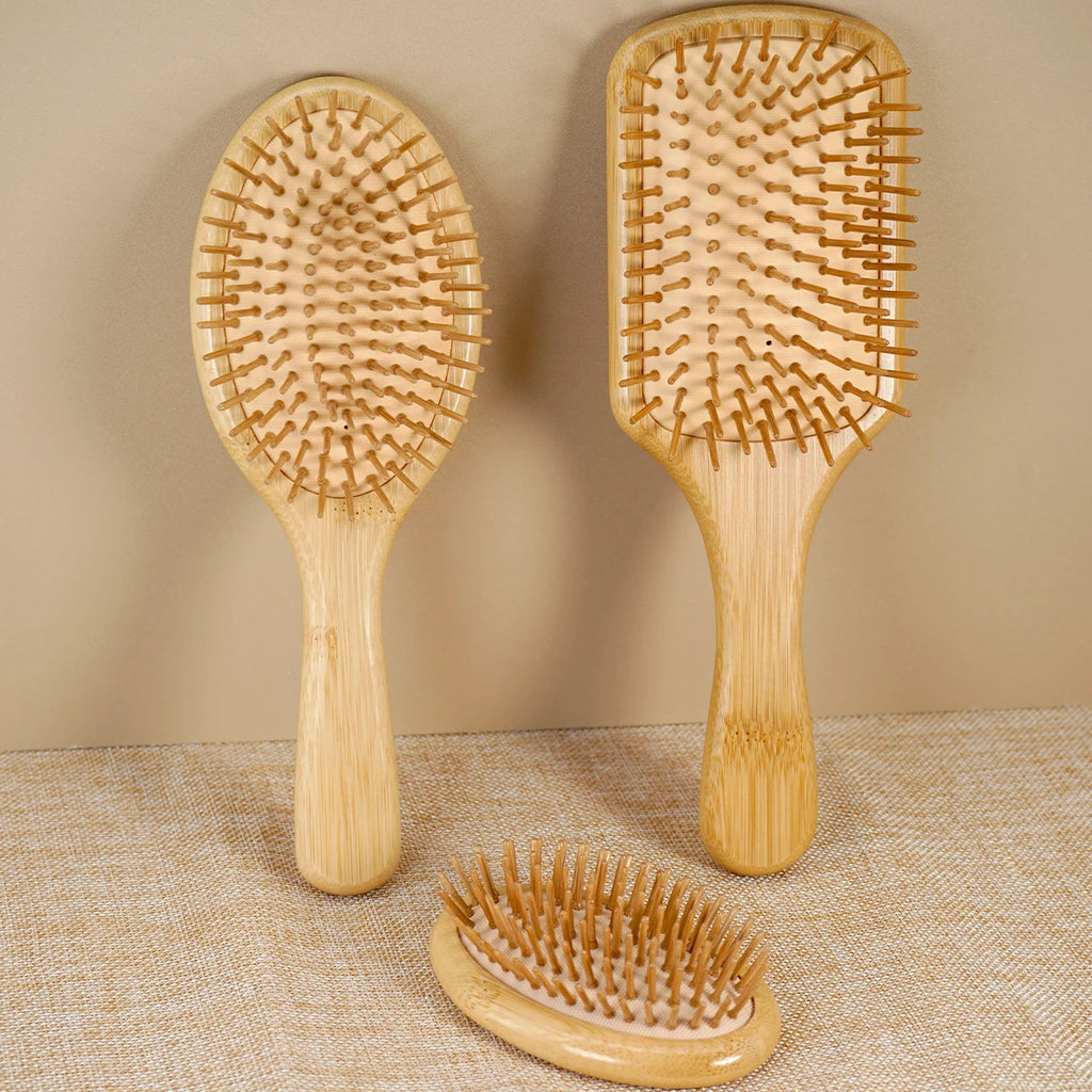 Bamboo Hair Brush Detangling Brushes for Scalp Massage Hair Care Suitable for All Hair Types Ideal for Daily Grooming Routine Oasis Select