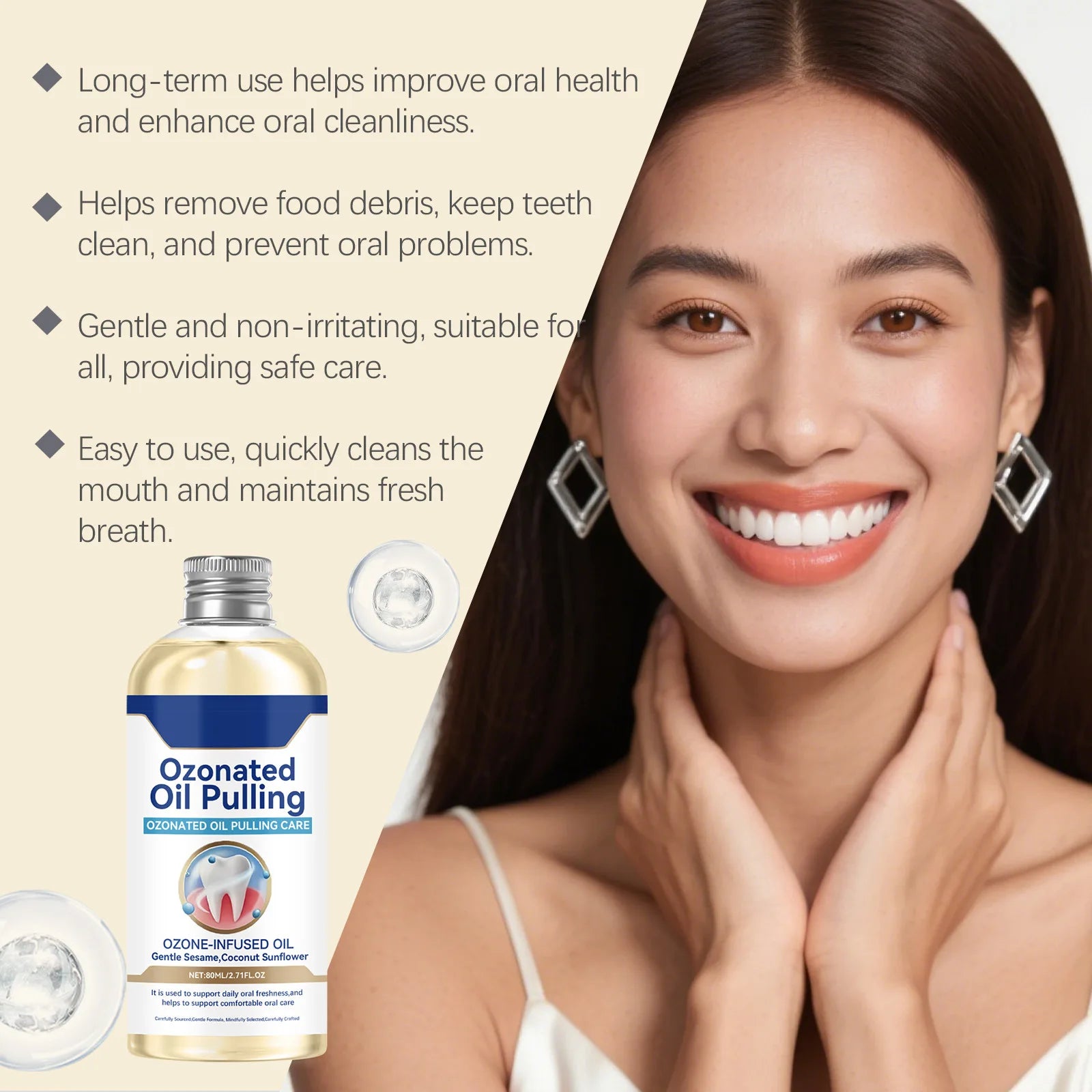 Jaysuing Mint Mouthwash – Fresh Breath & Gum Care 80ml Oral Care Mouthwash Oasis Select