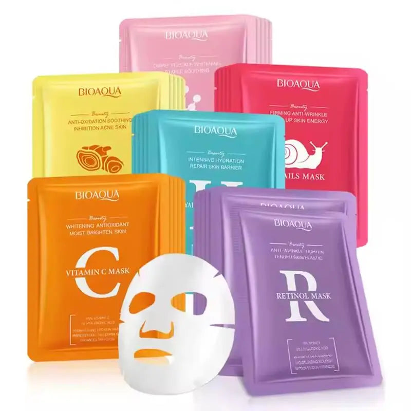 BIOAQUA Snail Hyaluronic Acid Retinol Face Mask 5/10pcs Hydrating Face Mask Oasis Select