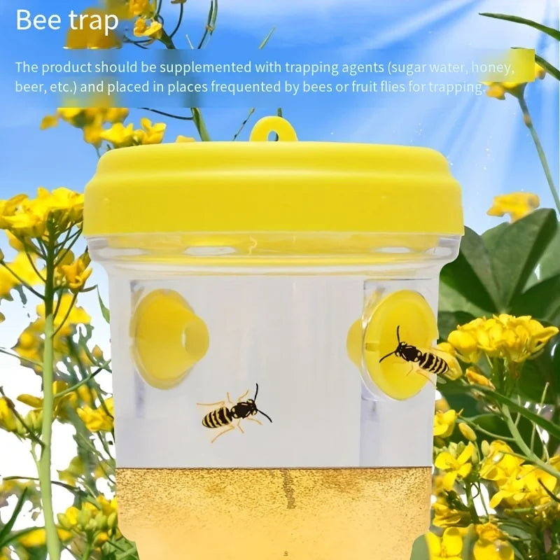 Clear Plastic Outdoor Insect Trap with Lid - Effective for Catching Fruit Flies, Wasps, Transparent Design for Easy Monitoring Oasis Select
