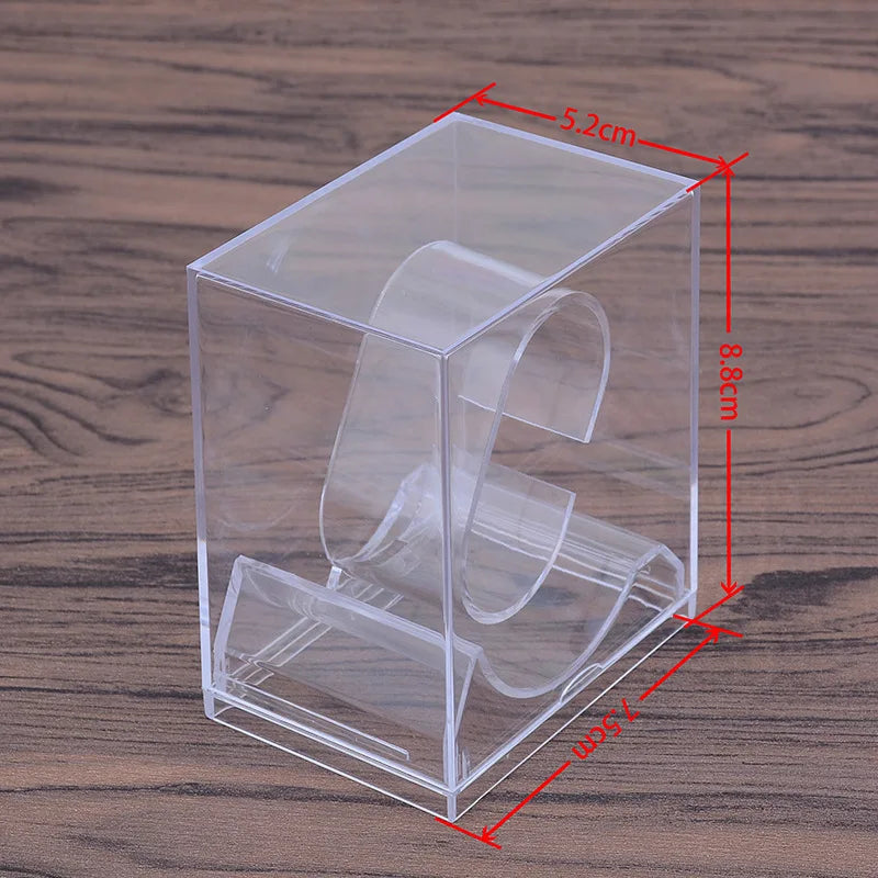 Transparent Plastic Watch Stand & Jewelry Display Box