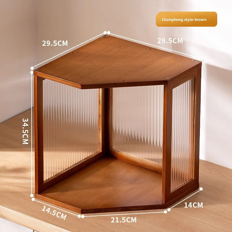 Multi-functional Combinable solid wood bookshelf storage cabinet bookshelf shelf simple locker children's picture book rack Oasis Select Changhong-tea