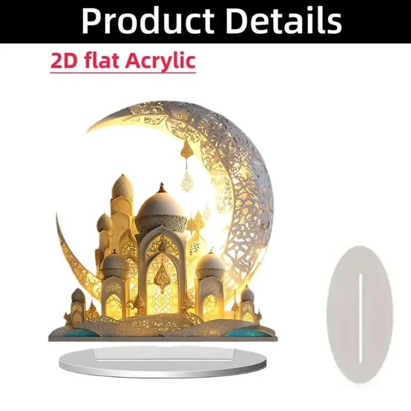 2D Acrylic Arabian Camel & Evil Eye Tree Desk Figurine