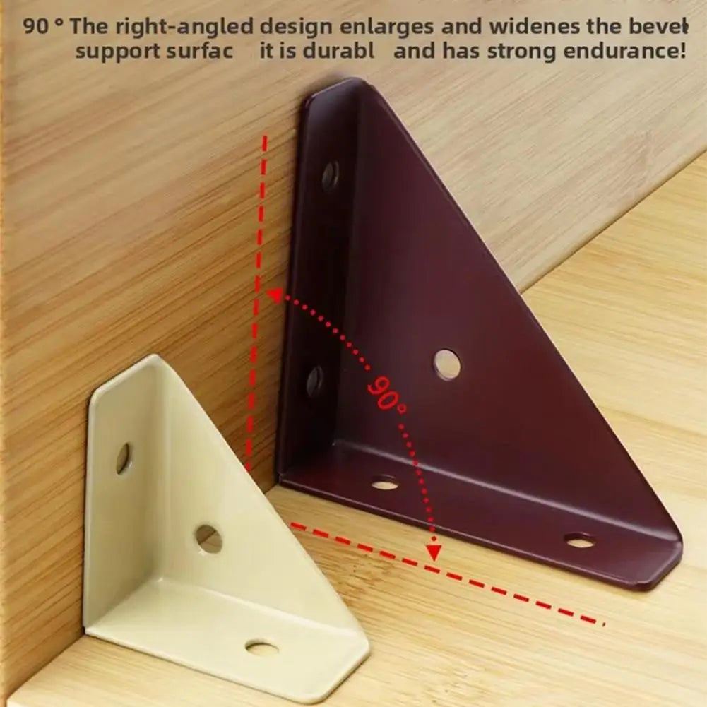 Thickened 90 Degree Three Sided Corner Bracket Multi Hole Triangular Joint Connector For Furniture Cabinet Table Repair Oasis Select
