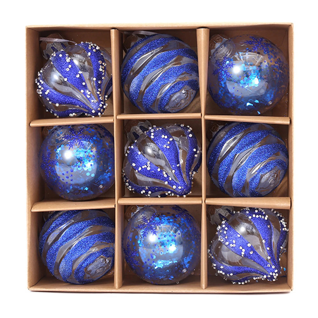 12/9/4/3PCS Christmas Balls Christmas Tree Ornaments Ball 8/6cm Xmas Hanging Tree Pendants Home Party Decor 2024 New Year Gifts Oasis Select Dark Blue China Mainland