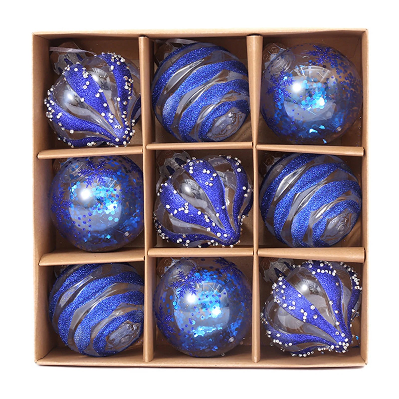 12/9/4/3PCS Christmas Balls Christmas Tree Ornaments Ball 8/6cm Xmas Hanging Tree Pendants Home Party Decor 2024 New Year Gifts Oasis Select Dark Blue China Mainland