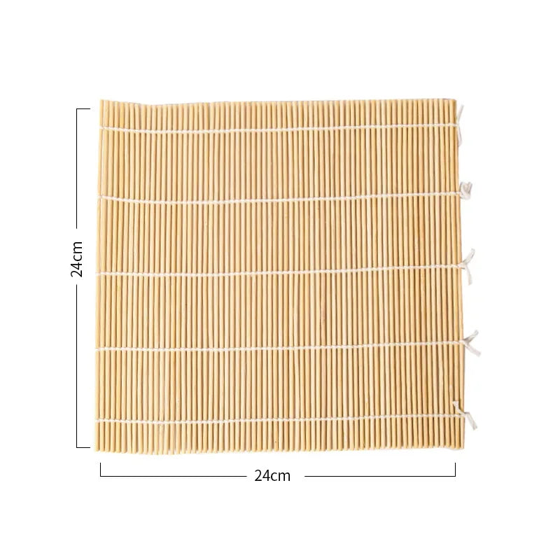 Natural Bamboo Sushi Maker Roller Mat DIY Japanese Sushi Making Kit With Rice Paddles Sushi Mold Onigiri Tool Set Sushi Accessor Oasis Select sushi curtain