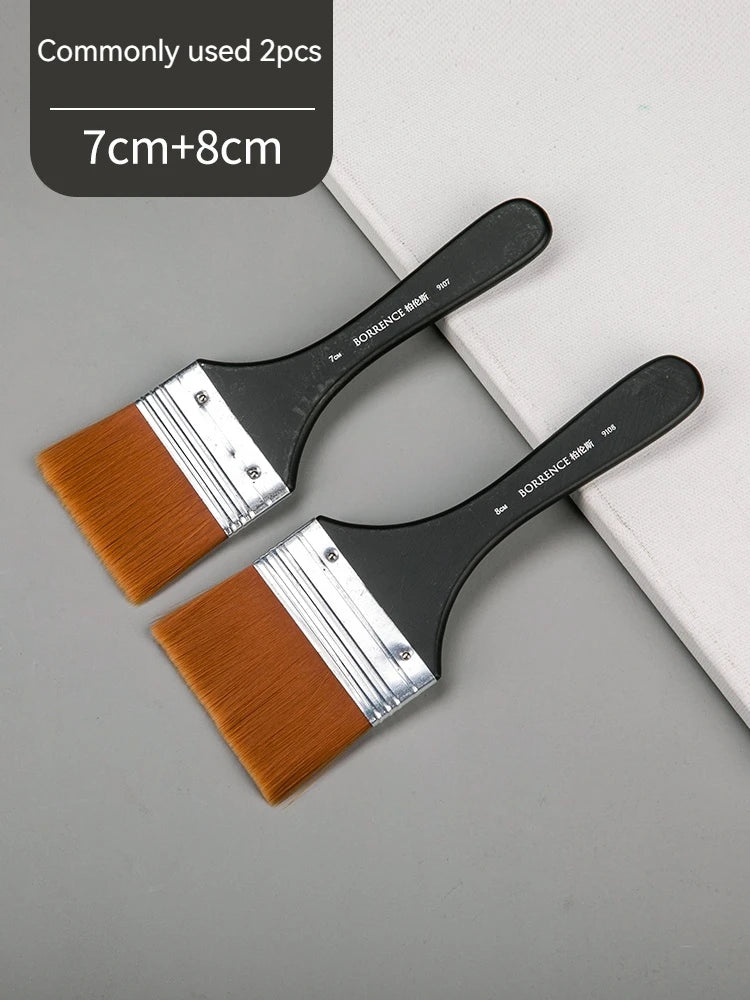 Watercolor Oil Art Paint Brush 7 Styles Memory Nylon Hair Painting Brushes Set Wood Handles Acrylic Paints Drawing Brush Tools Oasis Select 7cm 8cm 2pcs