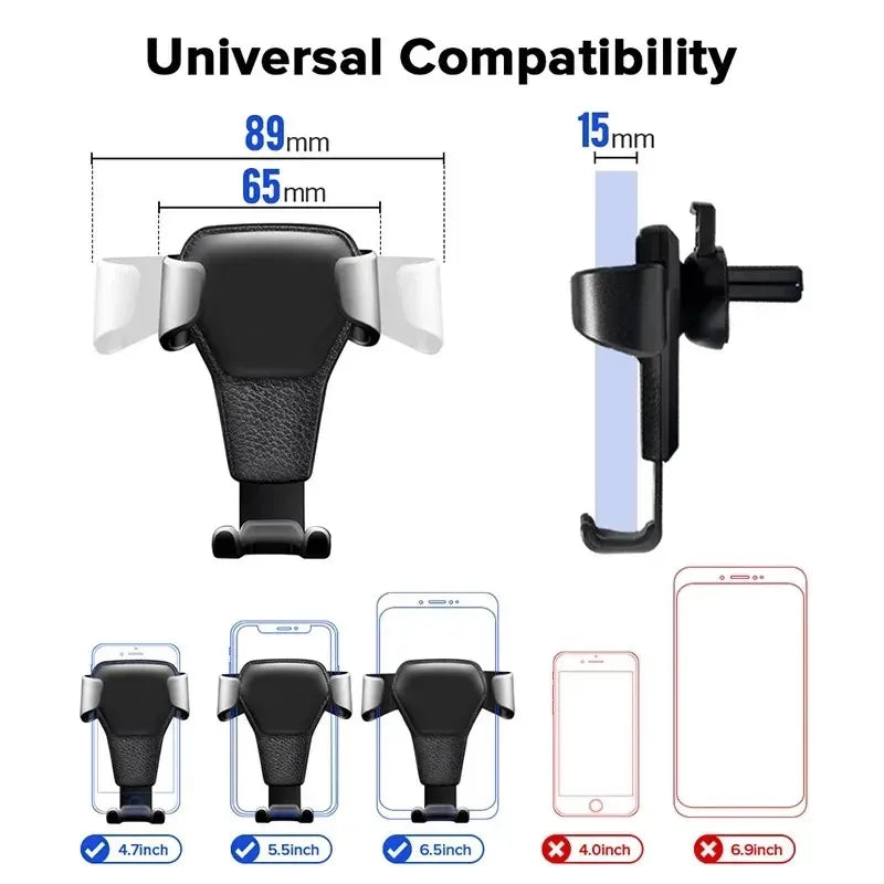 1/2/3/4pcs Universal Gravity Auto Phone Holder Car Air Vent Clip Mount Mobile Phone Holder CellPhone Stand Support For iPhone Oasis Select